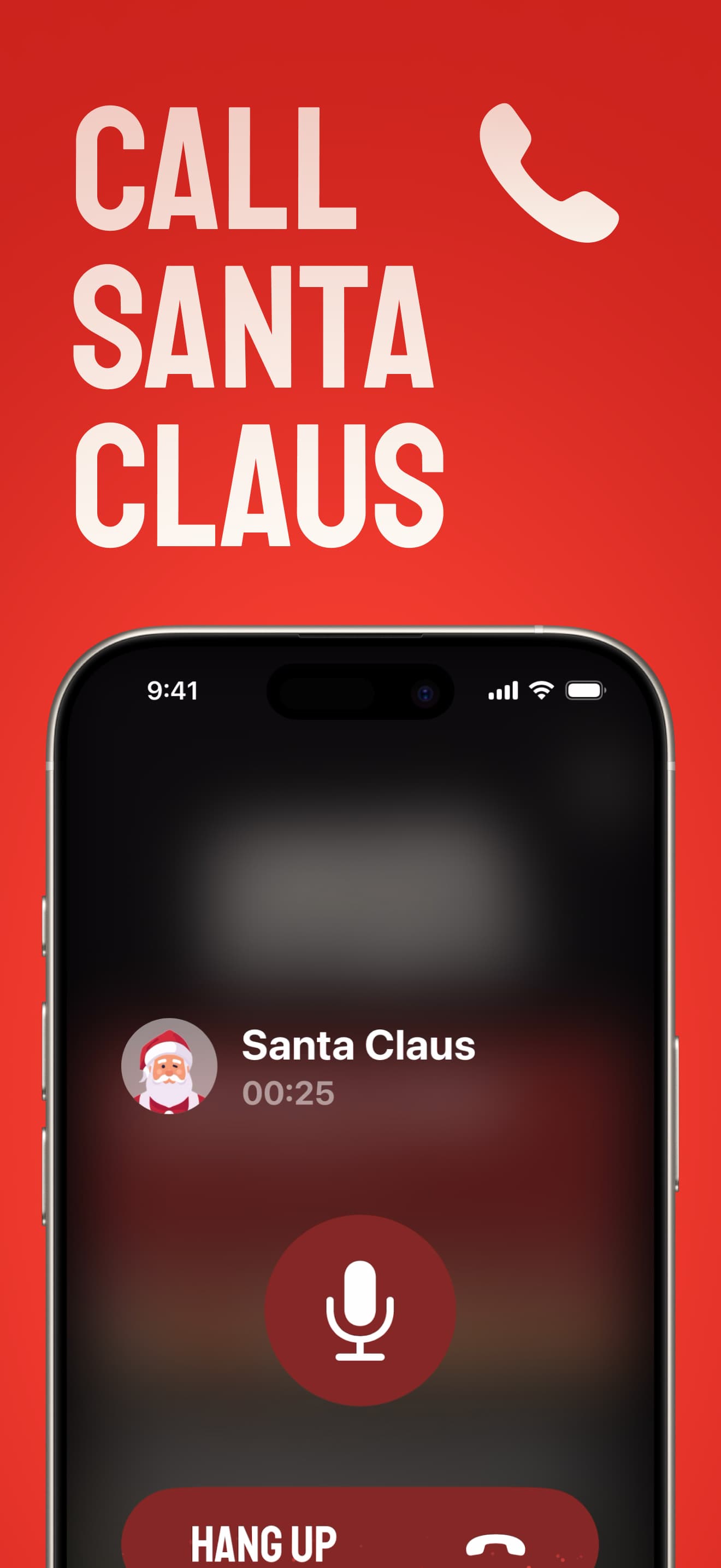Real-time video call with Santa